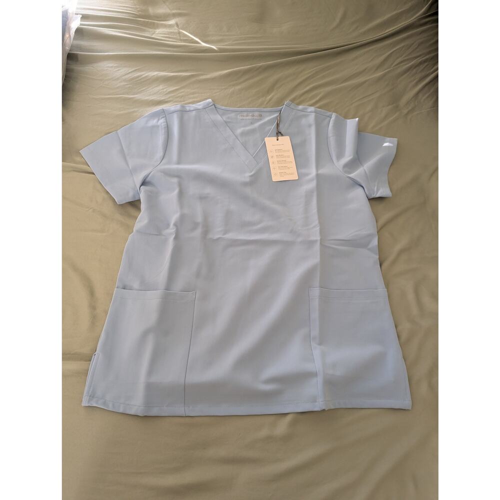 Mandala Women's 6 Pocket Top Nordic Blue   - Size L